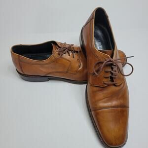 J Murphy Dress Shoes Mens 12M Novick Cup Toe Derby Lace Up Brown Leather 5911566